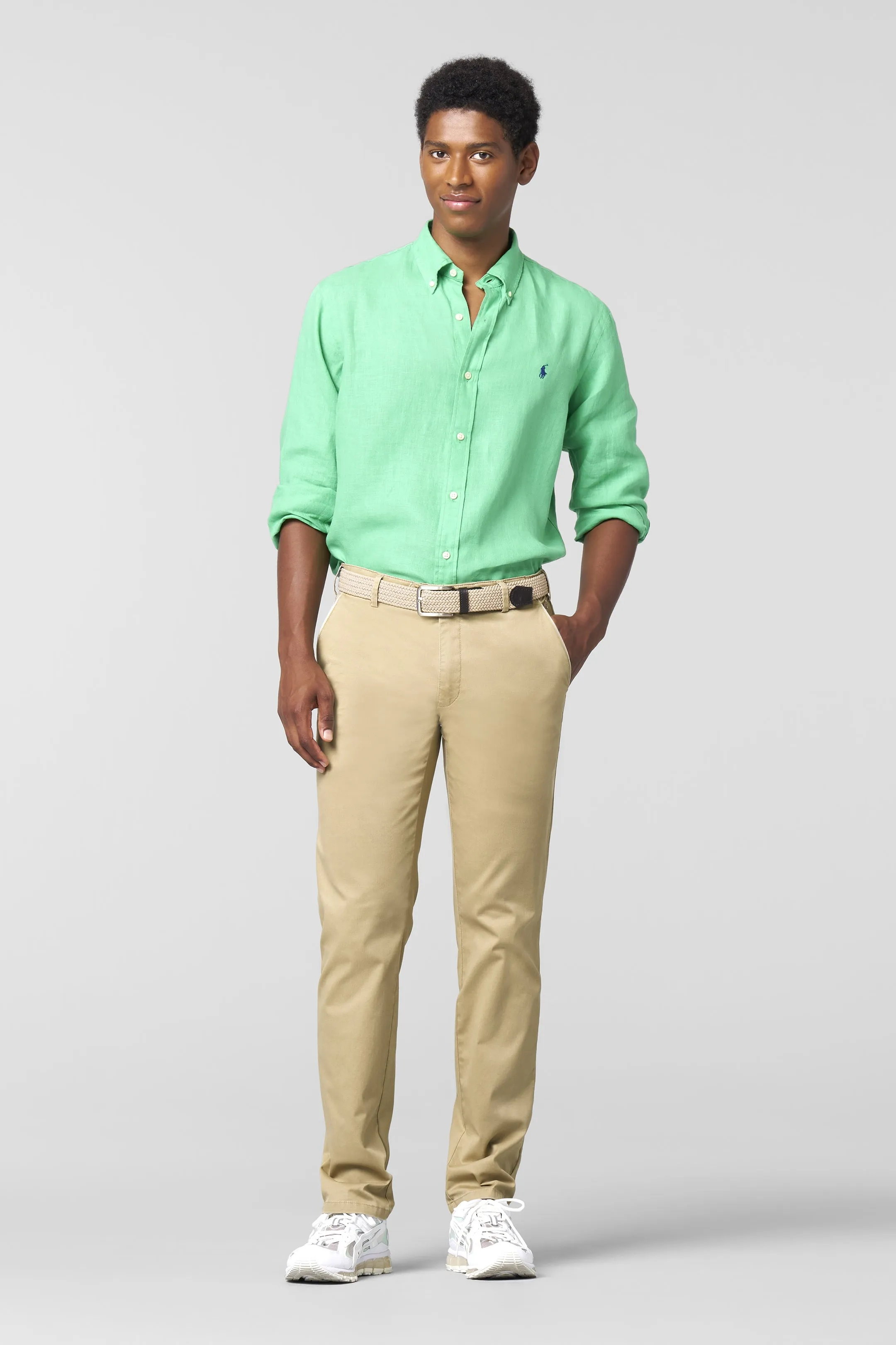 MEYER New York Trousers - 5054 Summer Stretch Twill Chinos - Sand