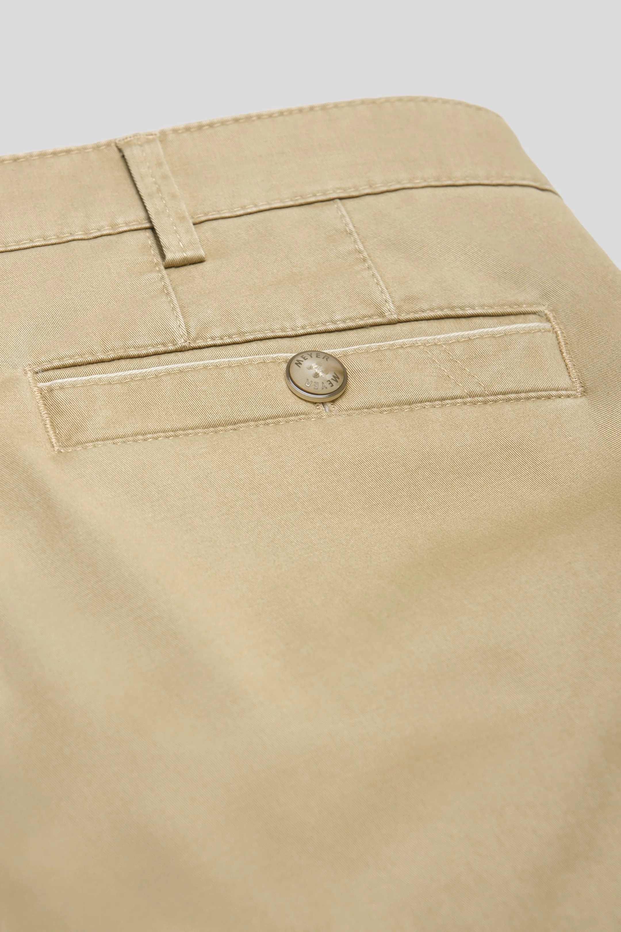 MEYER New York Trousers - 5054 Summer Stretch Twill Chinos - Sand