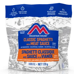 Mountain House Spaghetti with Meat Sauce Pouch - One Serving (OPEN BOX)