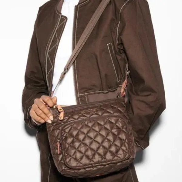 MZ Wallace Metro Scout Crossbody Deluxe in Walnut