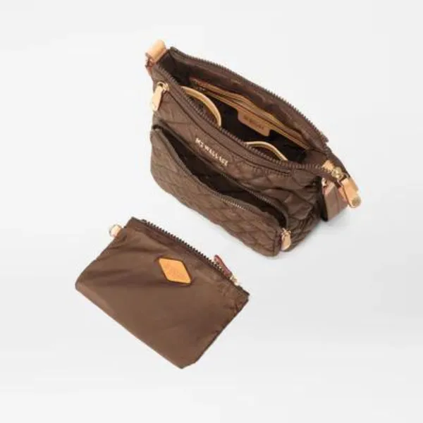MZ Wallace Metro Scout Crossbody Deluxe in Walnut
