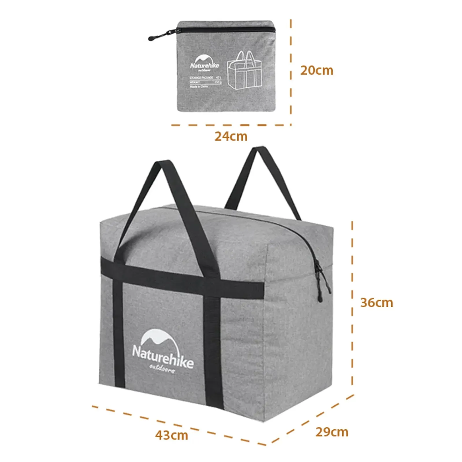 Naturehike - Folding ouitdoor storage 45L Dark Grey