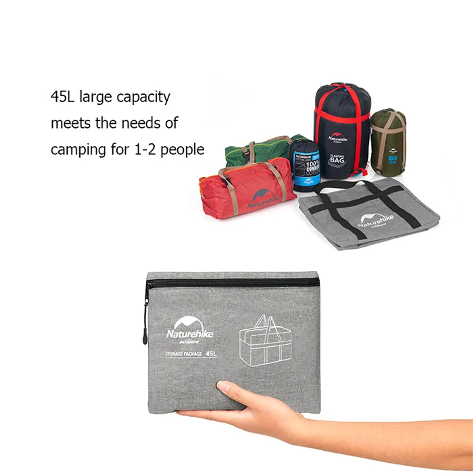Naturehike - Folding ouitdoor storage 45L Dark Grey