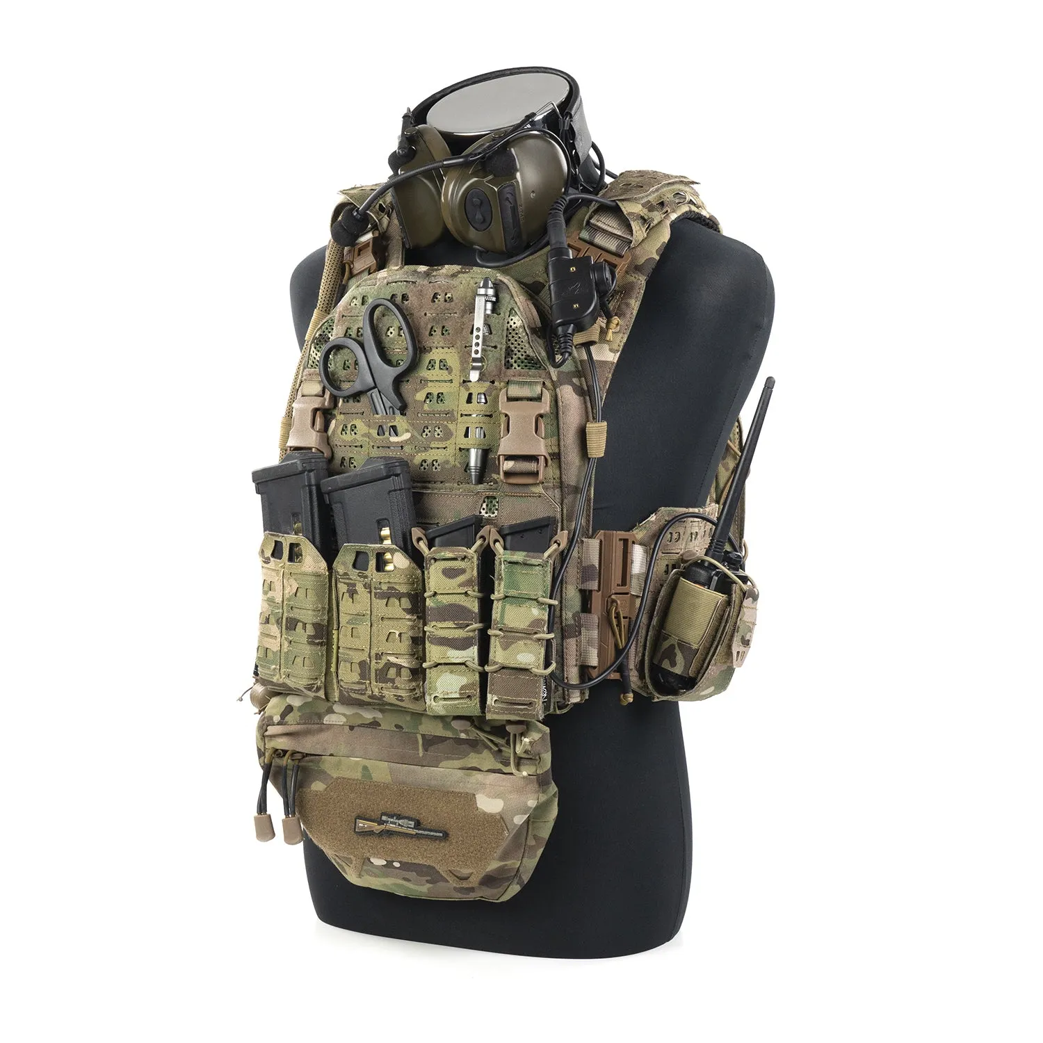 Novritsch ASPC Airsoft Plate Carrier Front MOLLE Flap - Flecktarn