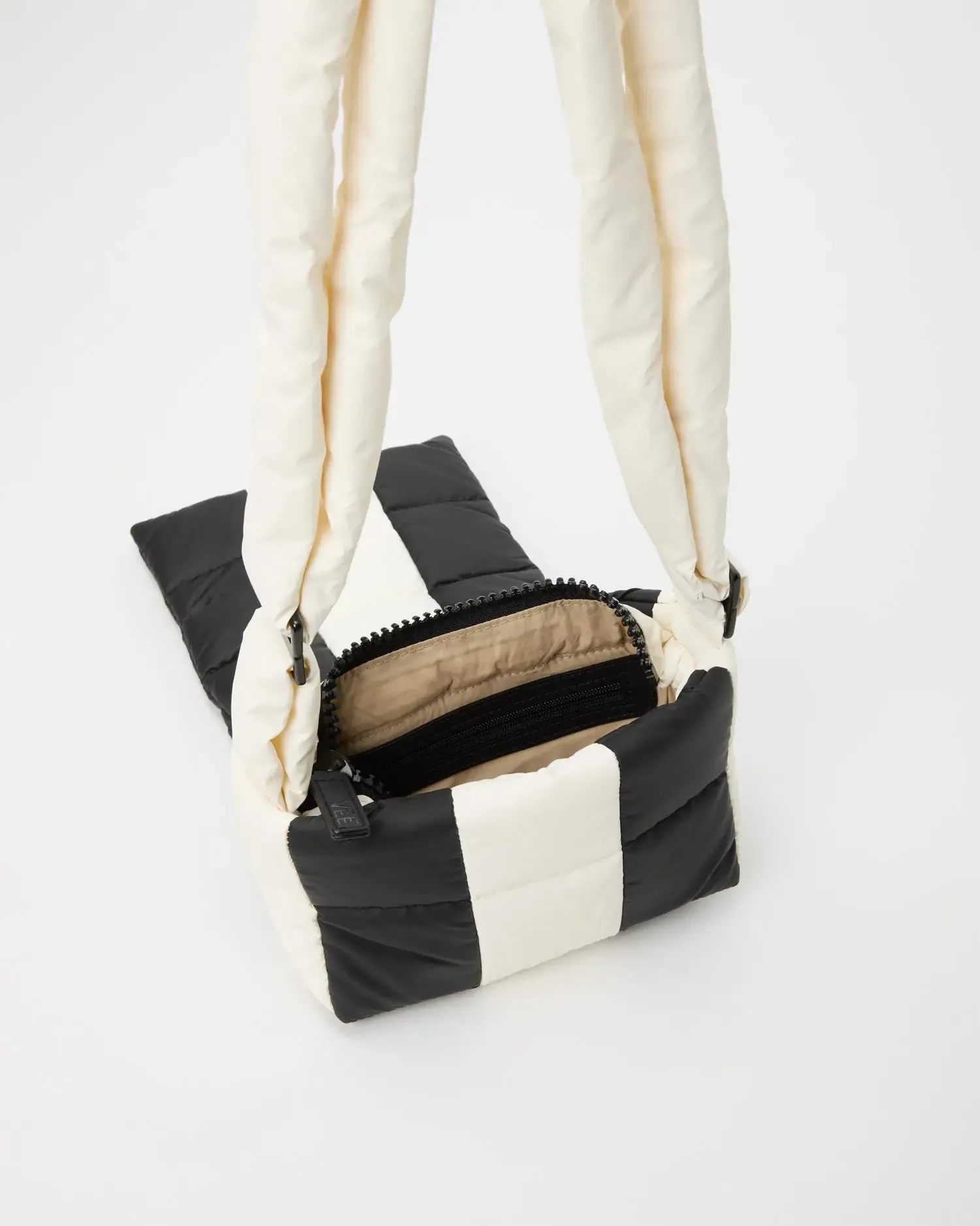 Porter Messenger Mini Black - Marshmallow Stripes