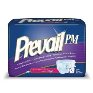 Prevail Breathable PM Adult Brief, Large Waist 45 to 48, 72 Case