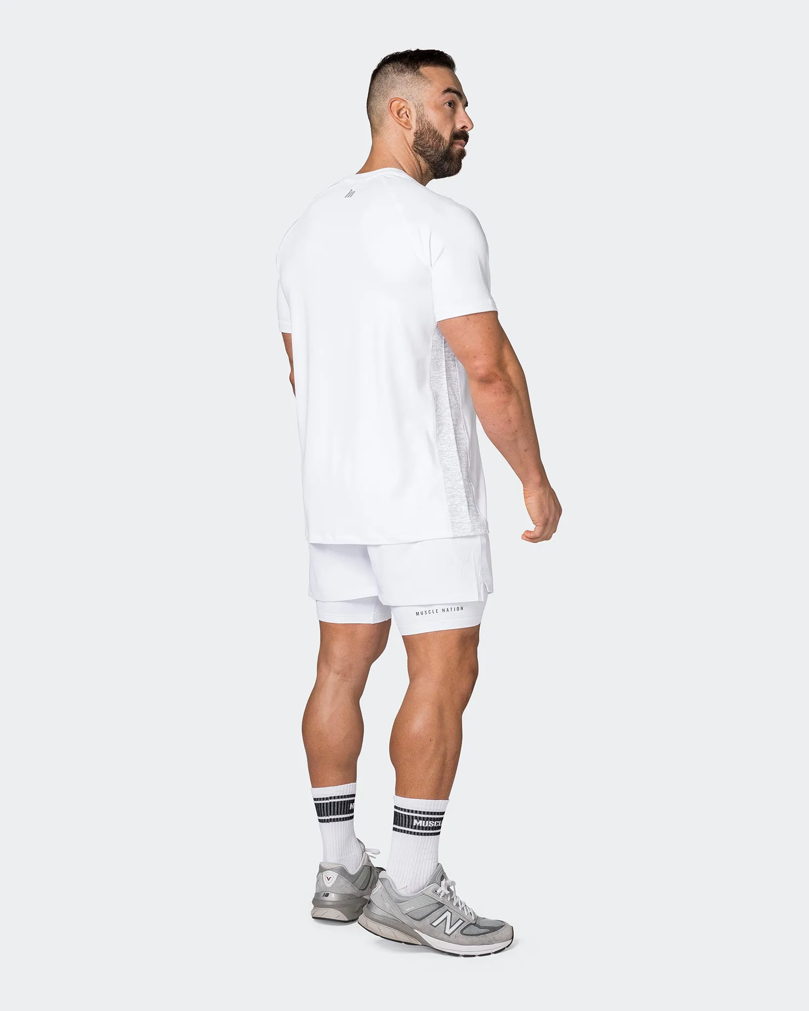 Reflective Running Tee - White