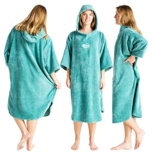 Robie Robes Adult Original Long Sleeve Towelling Beach Changing Poncho - Oil Blue