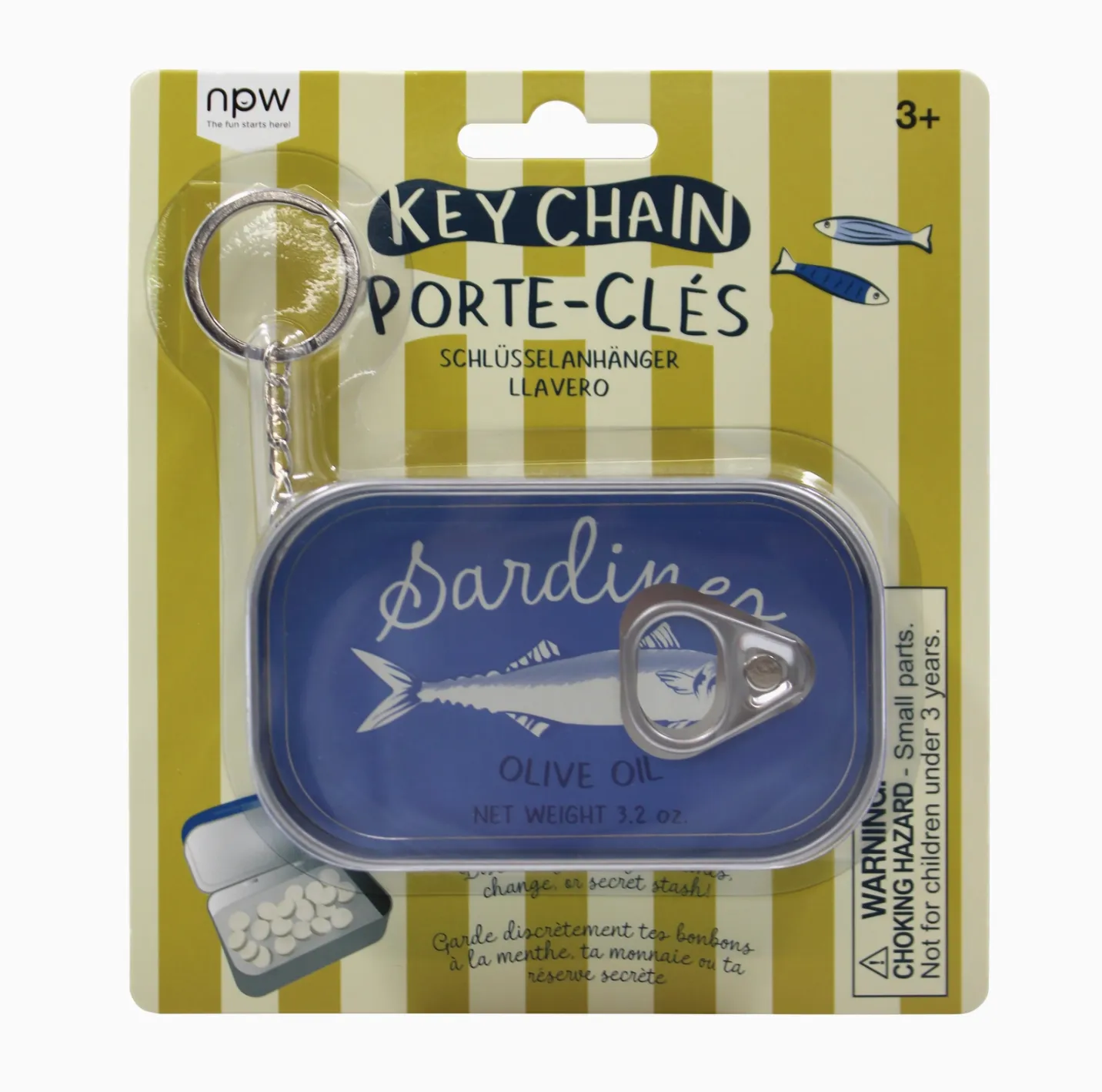 Sardine Tin Keychain