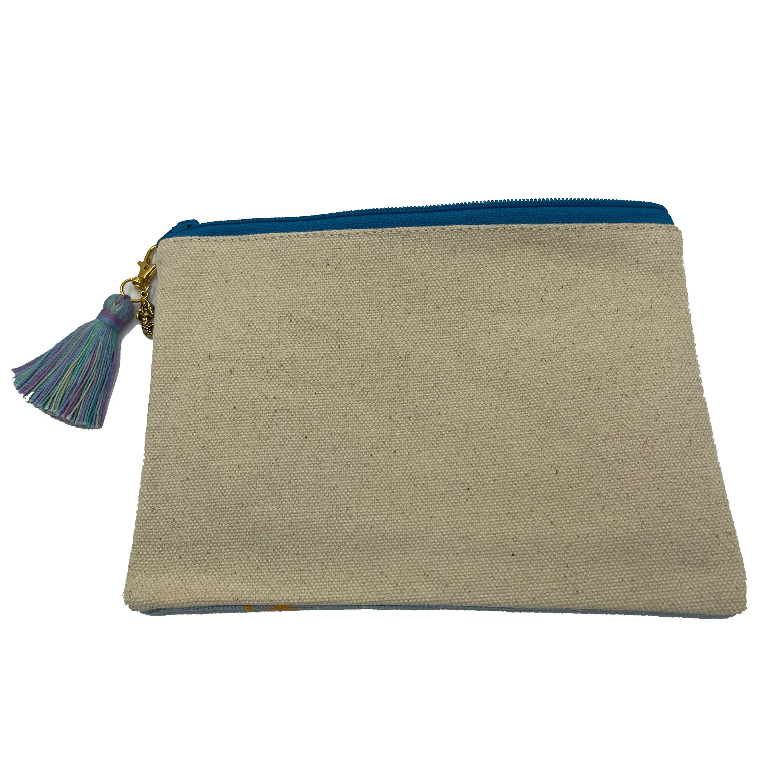 Sea Turtle Hand-stitched Needlepoint Clutch