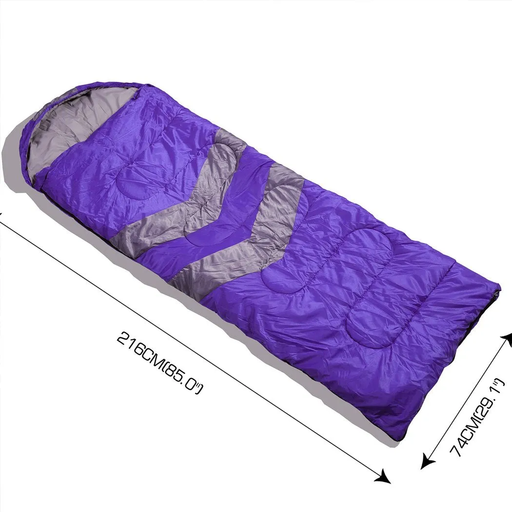 Single Sleeping Bag Bags Outdoor Camping Hiking Thermal -10 deg Tent
