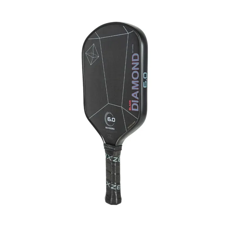 Six Zero Black Diamond Power Grey & Red 16mm Pickleball Paddle