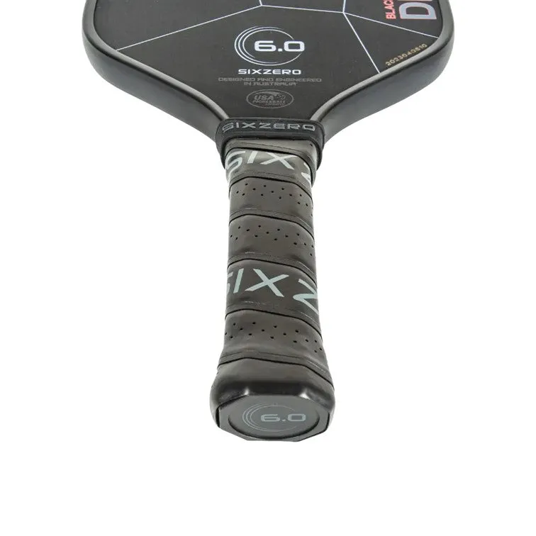 Six Zero Black Diamond Power Grey & Red 16mm Pickleball Paddle