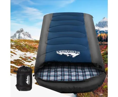 Sleeping Bag Bags Single Camping Hiking -20°C to 10°C Tent Winter Thermal Navy