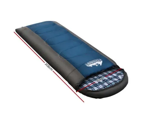 Sleeping Bag Bags Single Camping Hiking -20°C to 10°C Tent Winter Thermal Navy