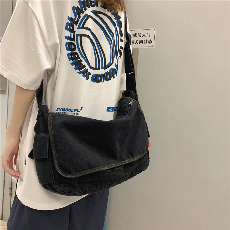 Solid Color Shoulder Bag