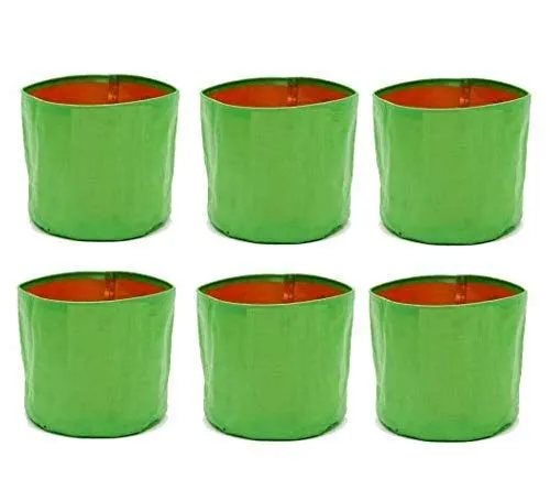 Spanker Grow Bags 250 GSM (18x18) Inch with Drain Holes for Terrace Gardening - Strong & Durable - Pack of 6 SSTP