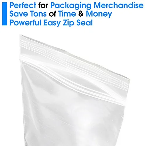 SPARTAN INDUSTRIAL - 13inch X 15inch (100 Pack) - 2 Gallon Clear Reclosable Zip Plastic Poly Bags with Resealable Lock Seal Zipper - 2 Mil