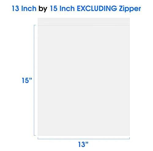 SPARTAN INDUSTRIAL - 13inch X 15inch (100 Pack) - 2 Gallon Clear Reclosable Zip Plastic Poly Bags with Resealable Lock Seal Zipper - 2 Mil
