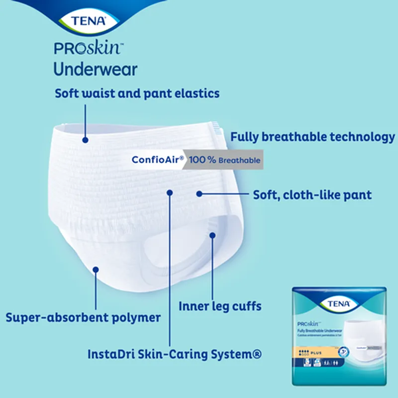 TENA® Plus Protective Incontinence Underwear, Plus Absorbency,  Medium