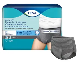 TENA® ProSkin™ Protective Incontinence Underwear for Men, Maximum Absorbency, Small/Medium