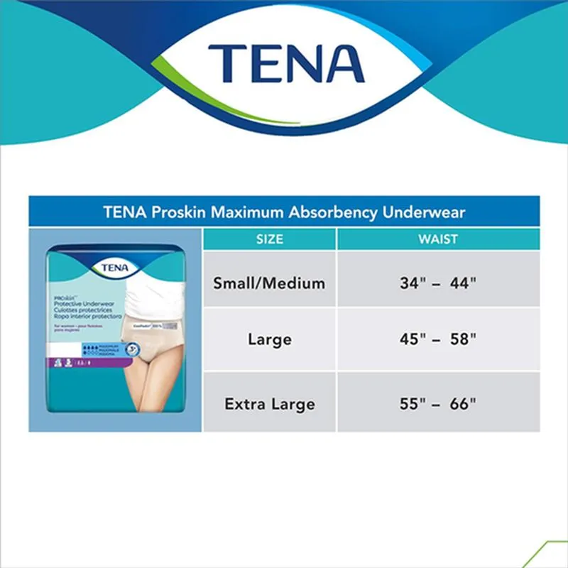 TENA® ProSkin™ Protective Incontinence Underwear for Women, Maximum Absorbency, X-Large