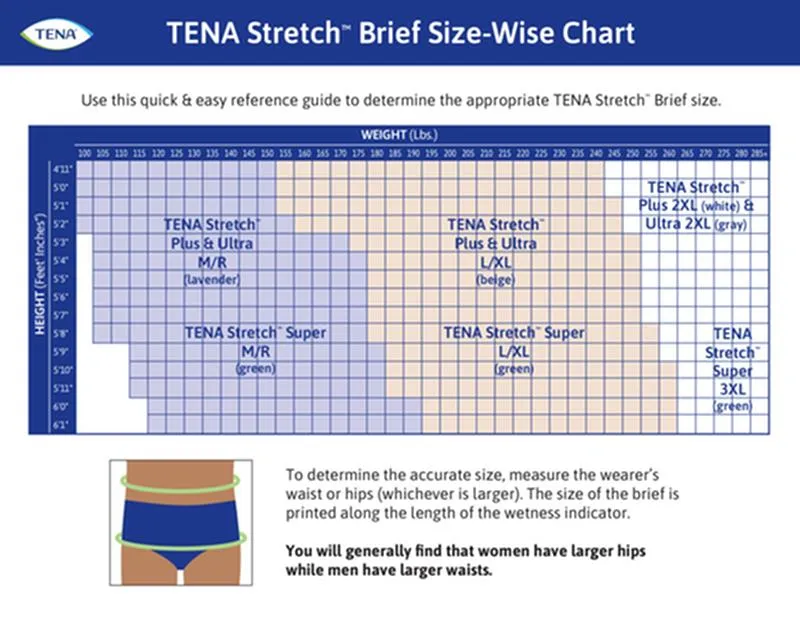 TENA® Stretch™ Ultra Incontinence Brief, Ultra Absorbency, Medium/Regular