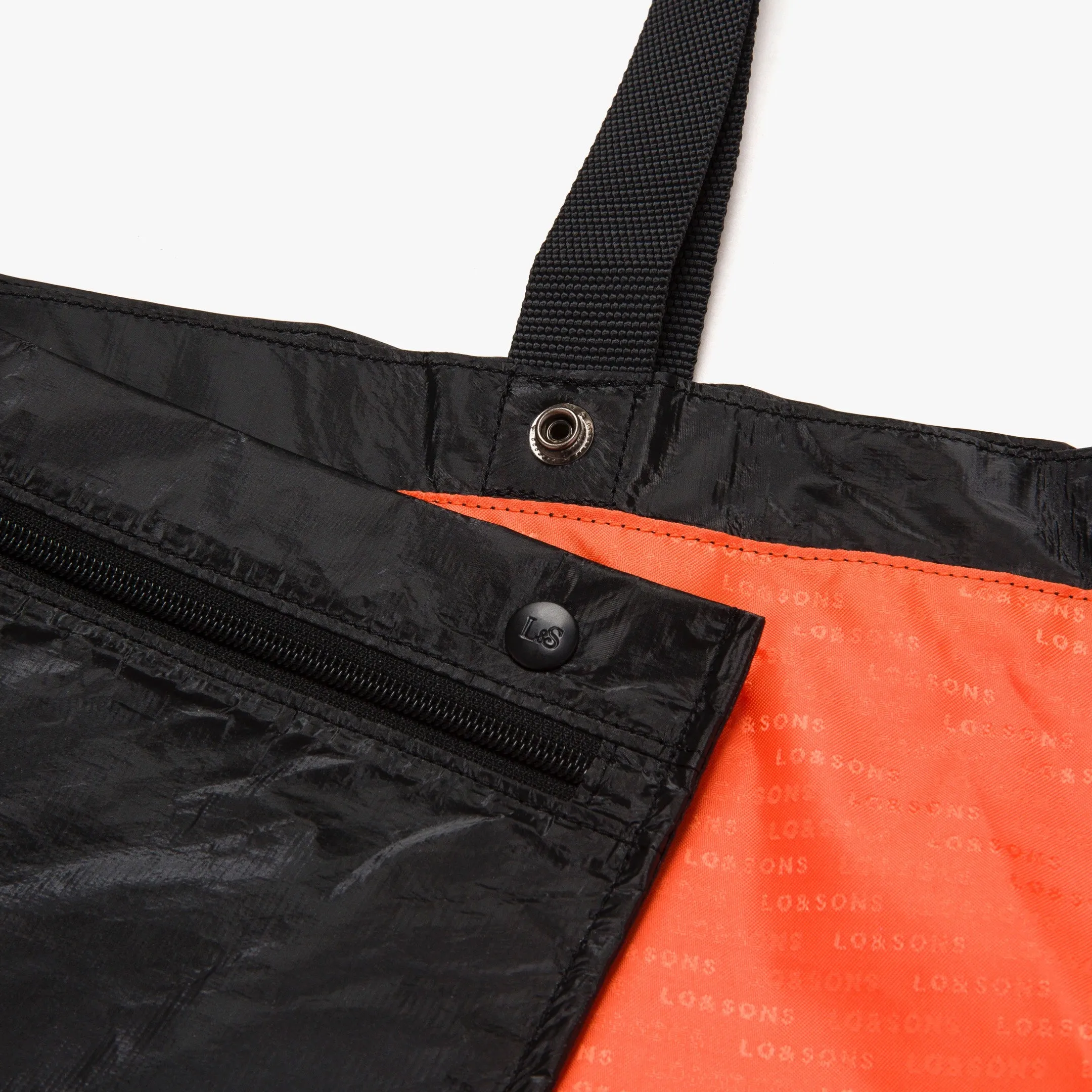 The Del Mar Packable Tote Large - Tyvek - Black