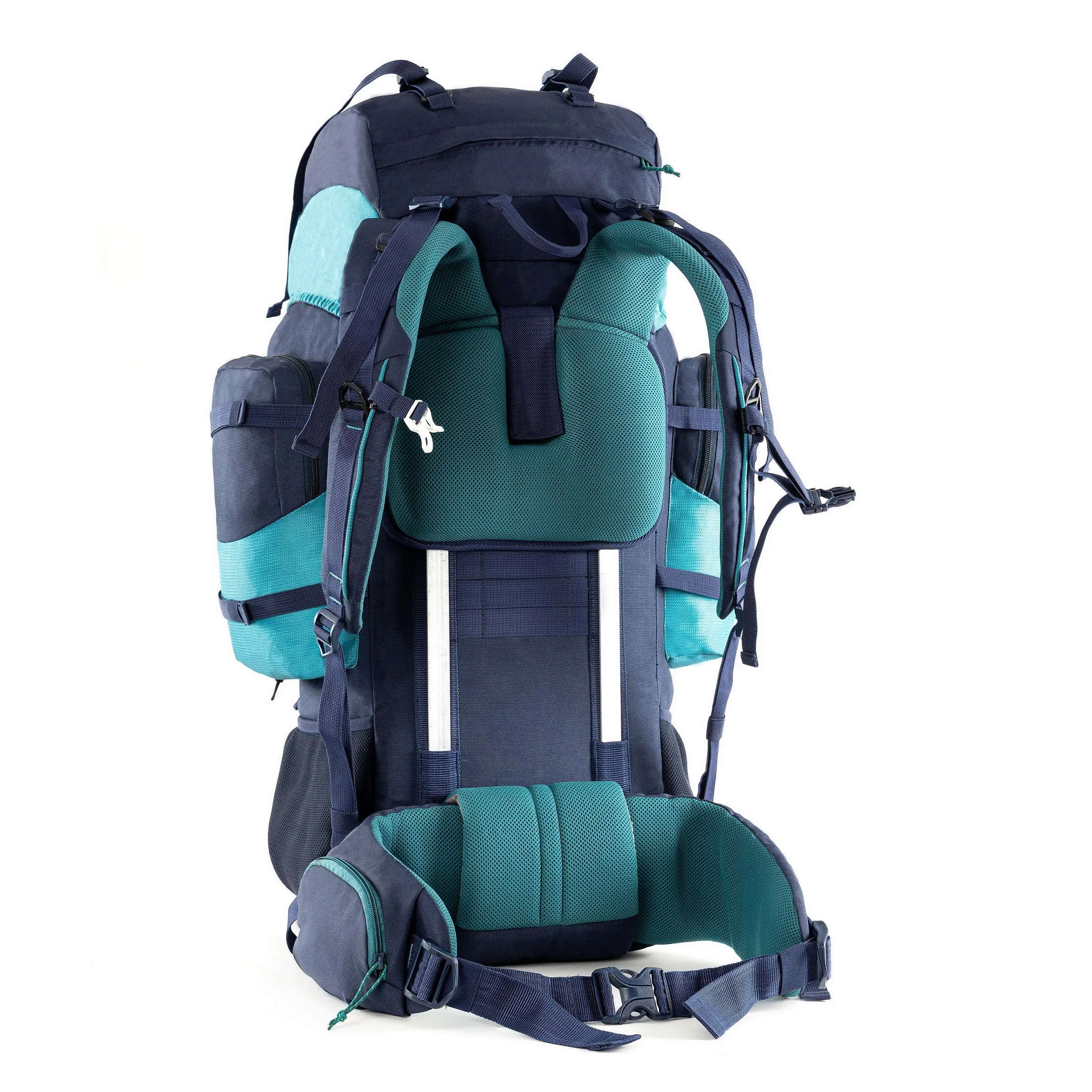 Tripole Walker Pro Metal Frame Rucksack with Rain Cover for Trekking & Travel | Front Opening | Laptop Sleeve | Men & Women | 5 Year Warranty | 80 Litre | Blue