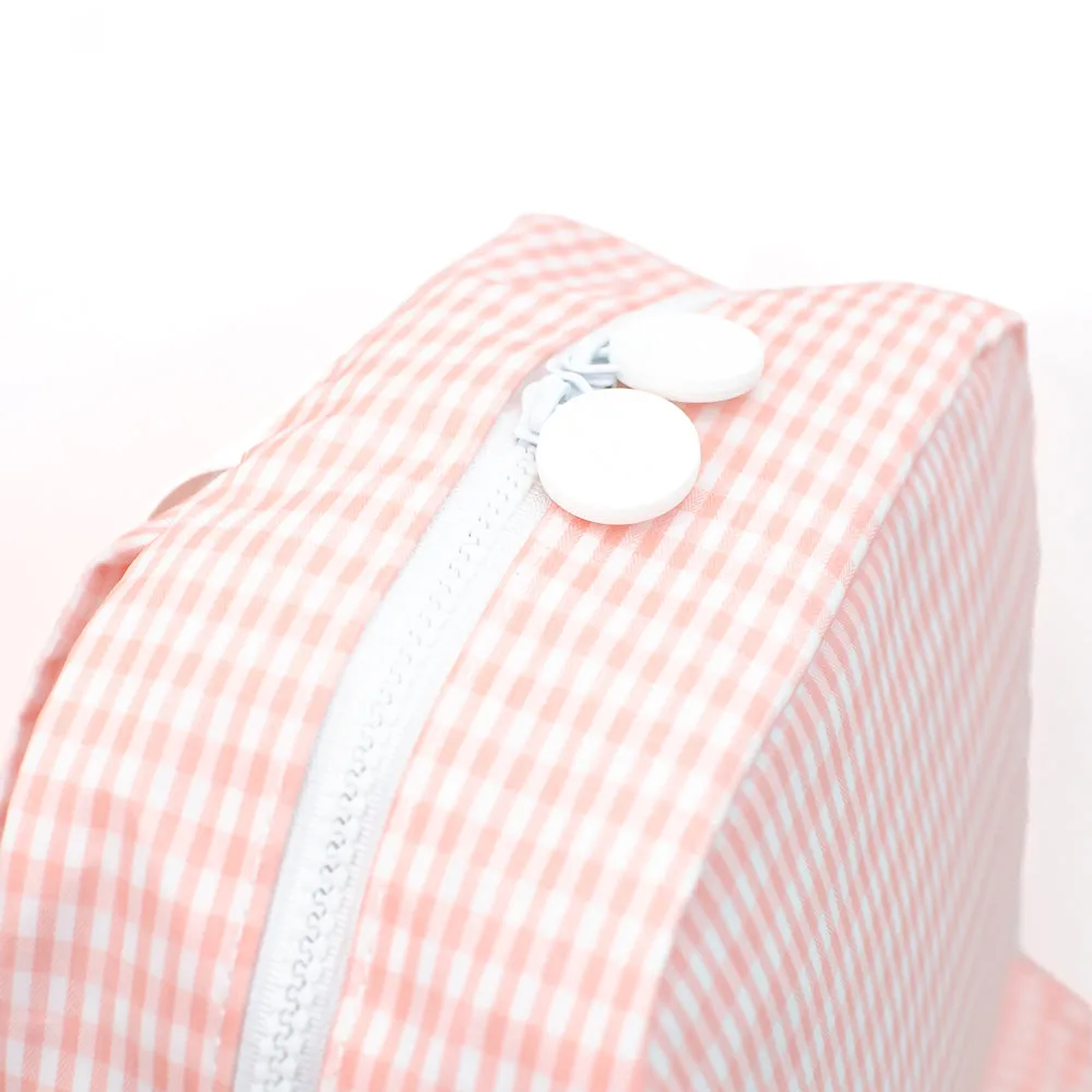 TRVL Design - Taffy Backpacker - Monogrammed Baby Gift - Coral Pink Orange Diaper Bag