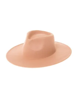 Vegan Felt Rancher Hat Camel