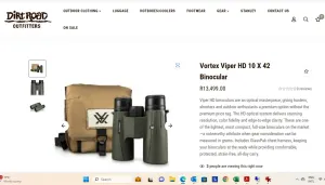 Vortex Viper  HD 10 x42 Binocular