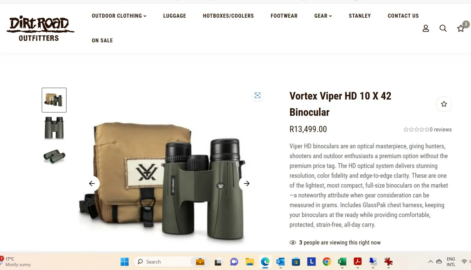 Vortex Viper  HD 10 x42 Binocular