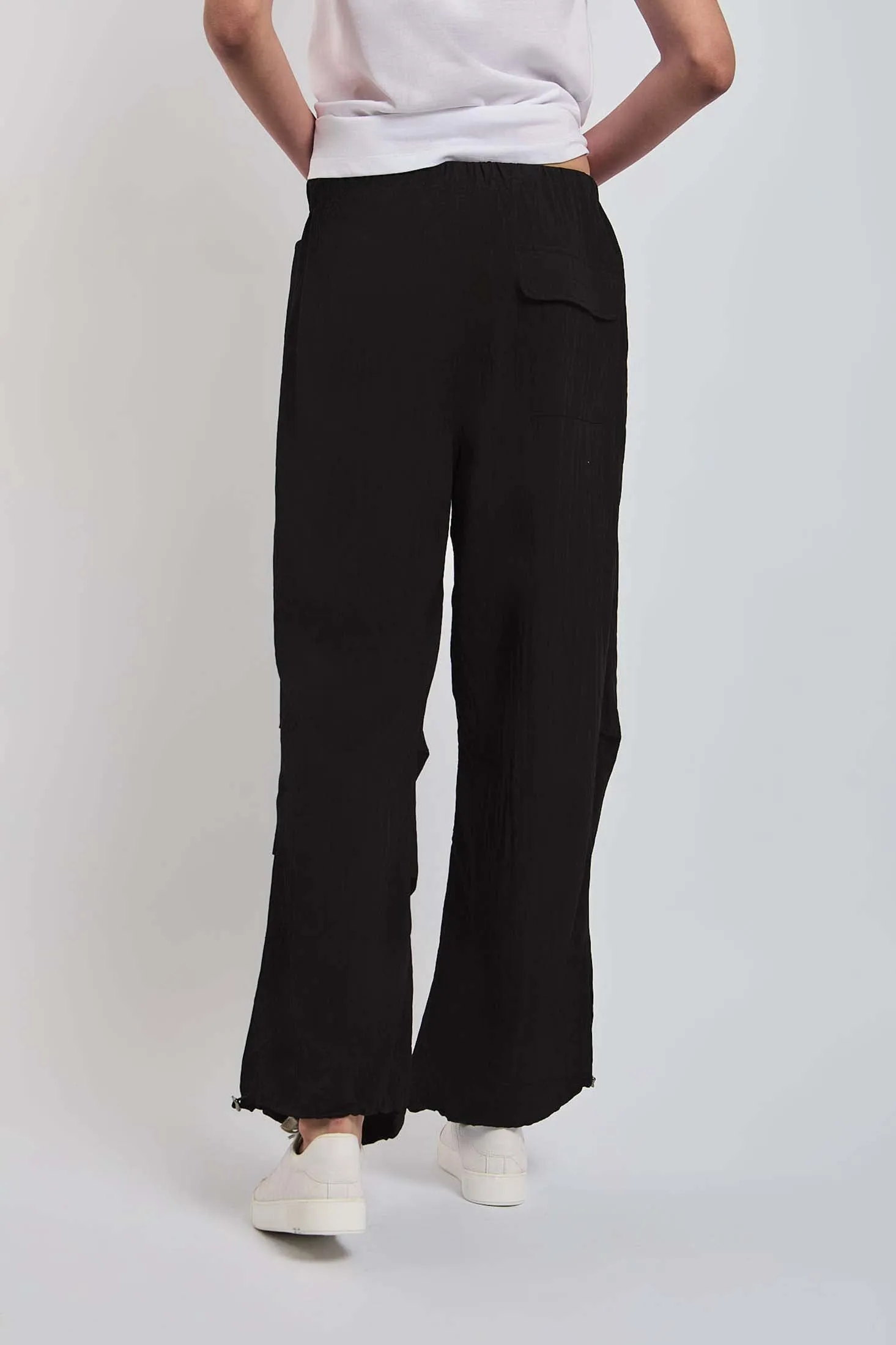Women Pant Parachute Black