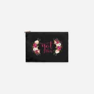 You Got This Floral Cosmetic Bag